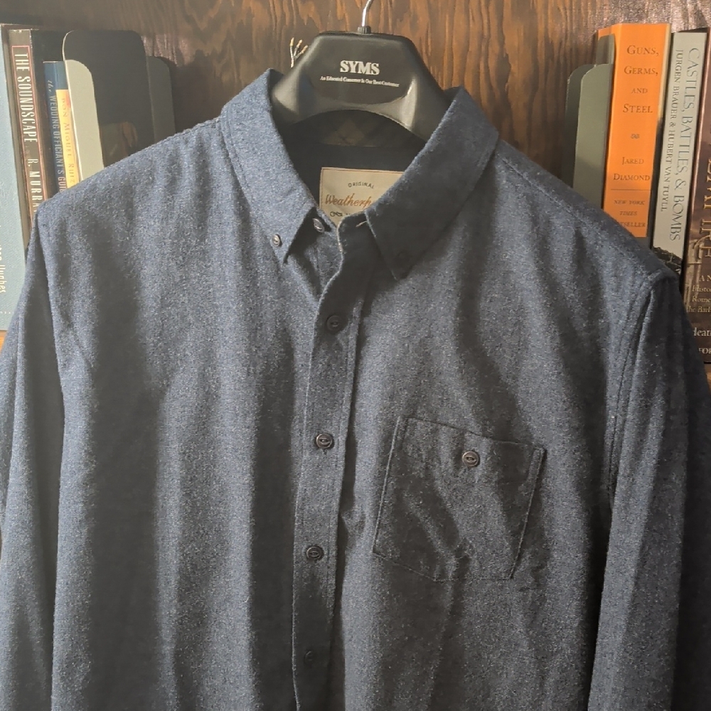 Weatherproof Navy Button Down Shirt